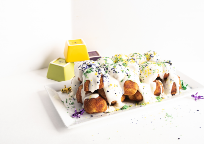 Healthy Keto, Gluten-Free King Cake Monkey Bread