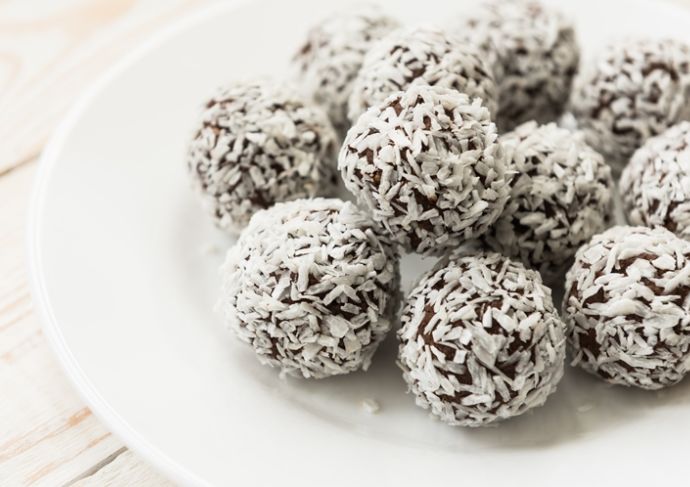 Chocolate Coconut Peppermint Truffles