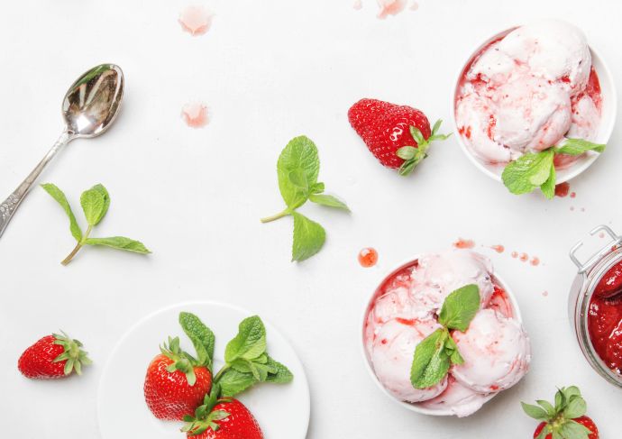 White Bean Berry Ice Cream