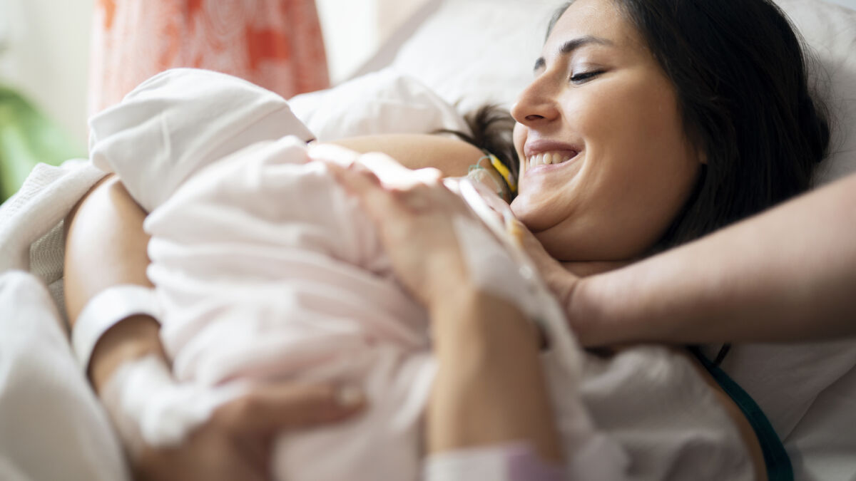 Woman Breastfeeding infant