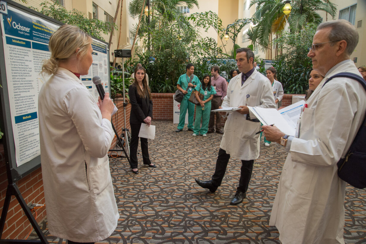 Ochsner Xavier students on research day