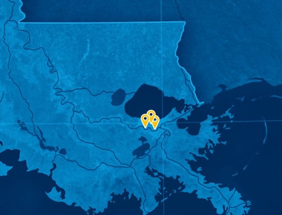 Ofc location map with pins