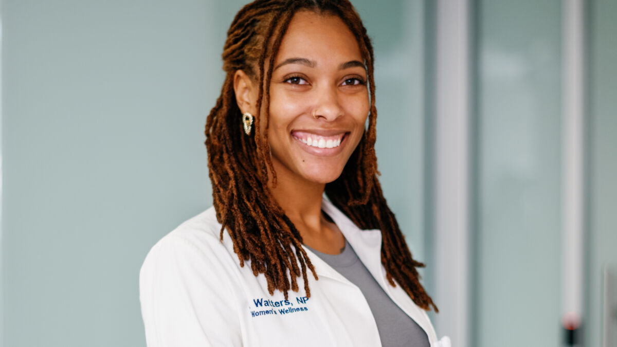 Watters NP smiling at Ochsner Baptist Menopause Clinic Cropped