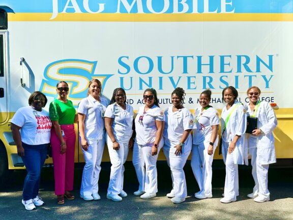 Baton Rouge SUSON students with Dr Le Blanc