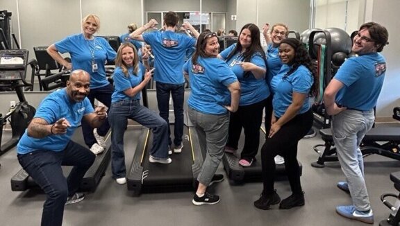 Savannah team in fitness center