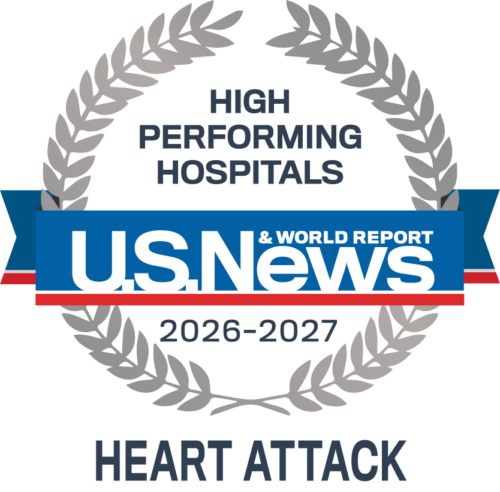 US News and World Report High Performing Heart Attack Badge 2026 2027