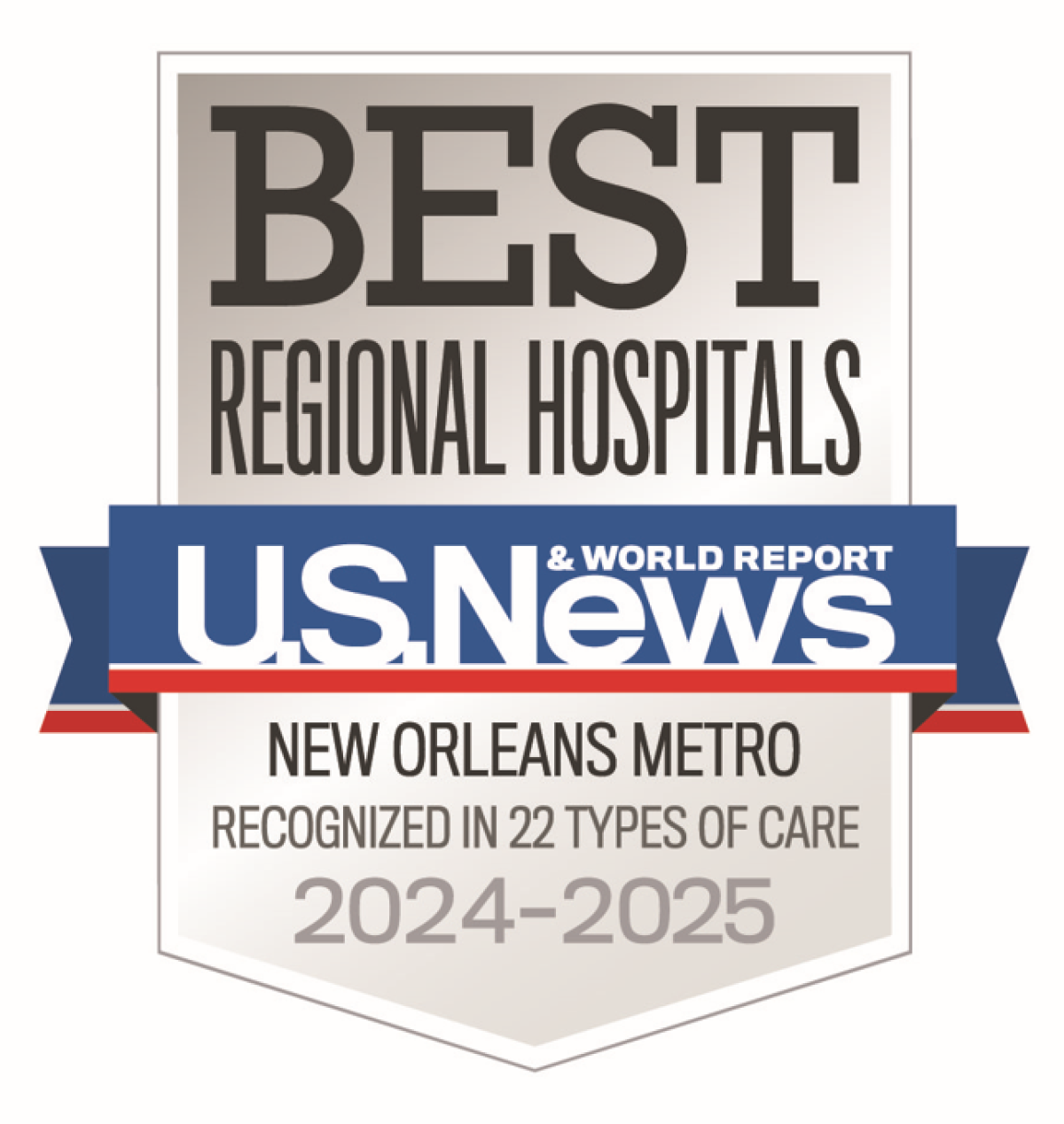 US News and World Report Best Regional Hospital New Orleans Badge