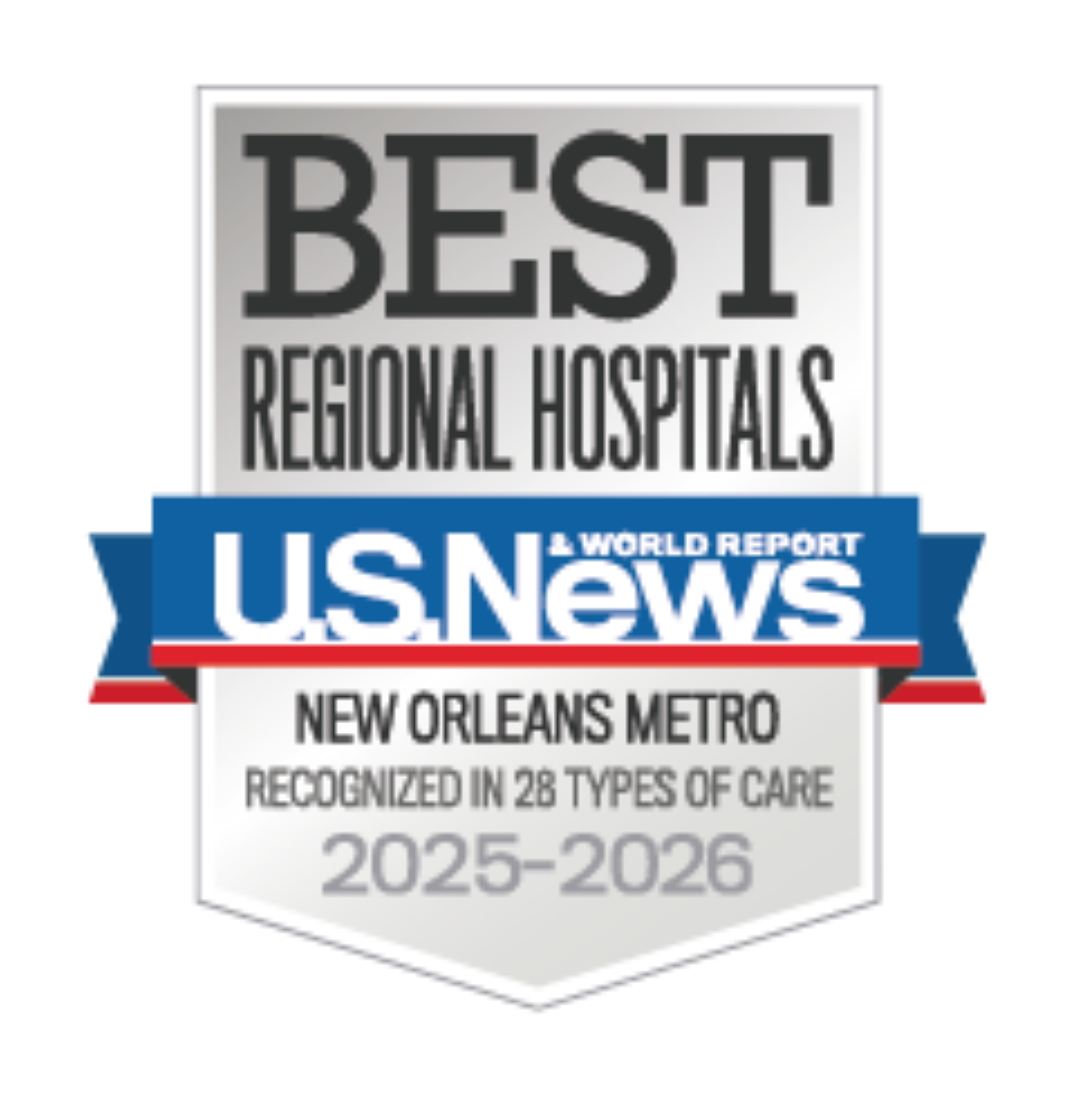 US News and World Report Best Regional Hospital New Orleans Badge