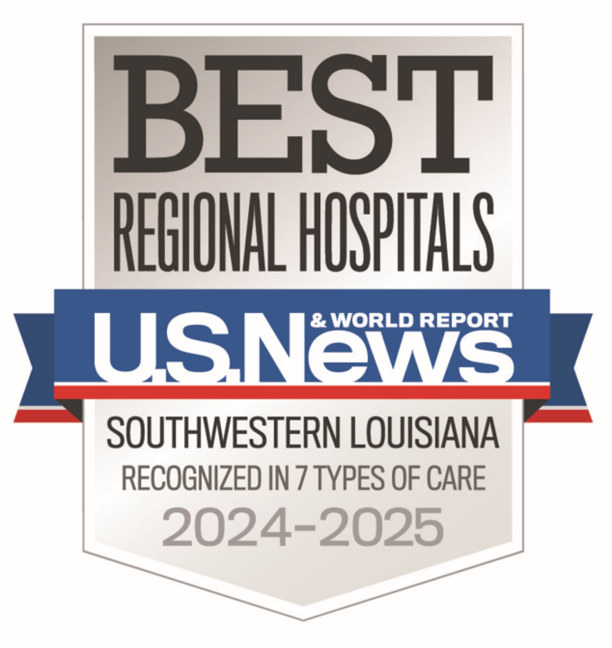 US News and World Report Best Regional Hospital Southwestern Louisiana Badge