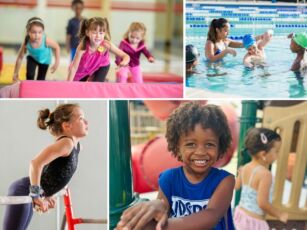 Collage of kids in summer camp