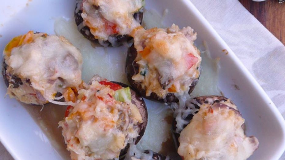 Seafood stuffed mushrooms