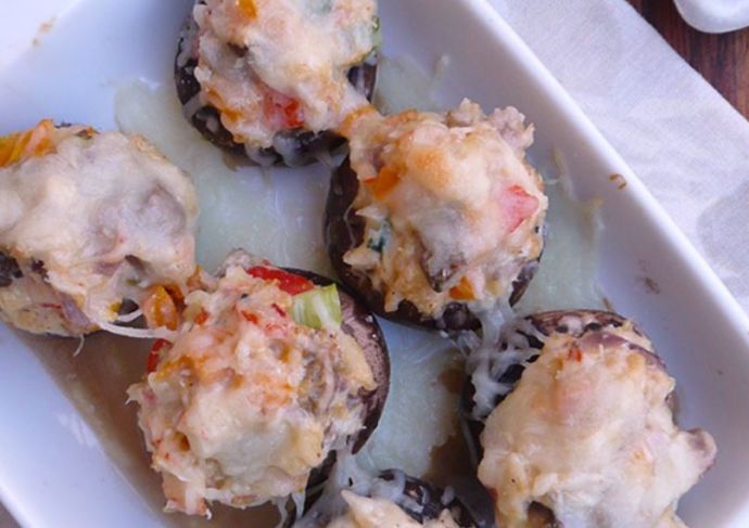 Seafood stuffed mushrooms