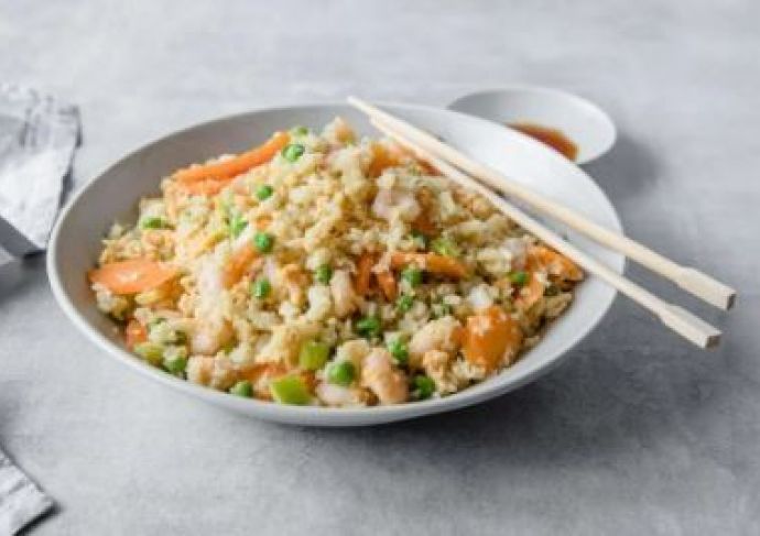 Cauliflower shrimp fried rice