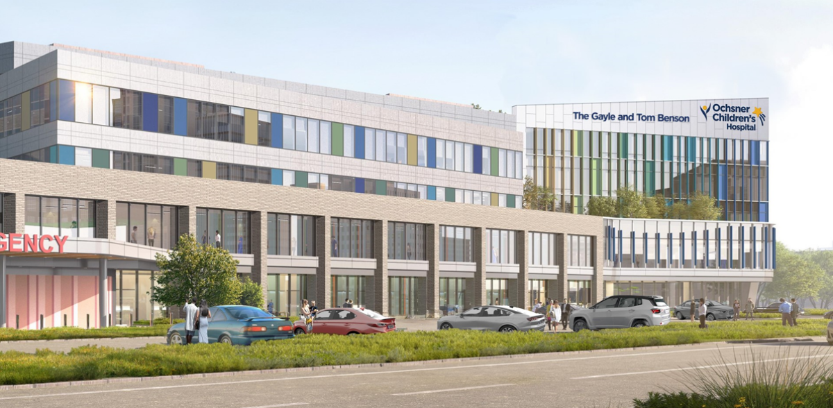 The Gayle and Tom Benson Ochsner Childrens Hospital Rendering