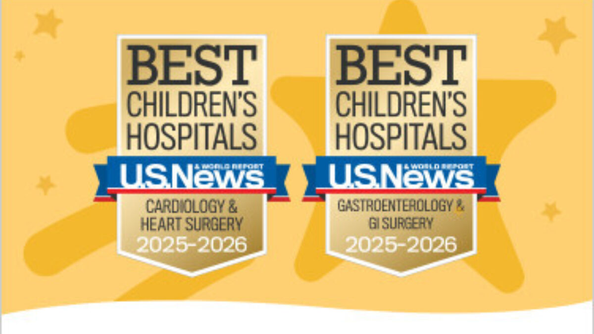 Pediatrics USNWR Awards Badges Cardiology Gastroenterology 2025