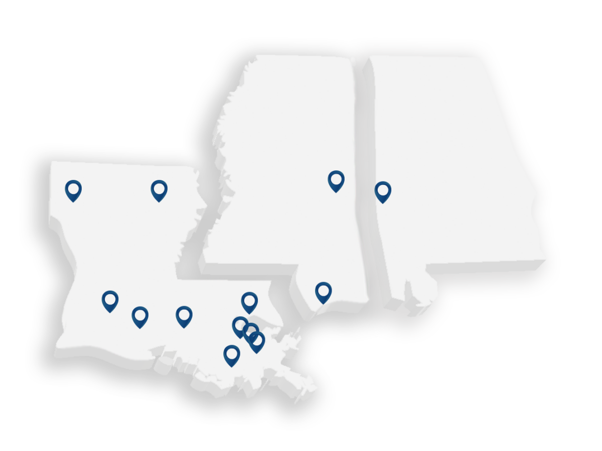 Ochsner Locations Map