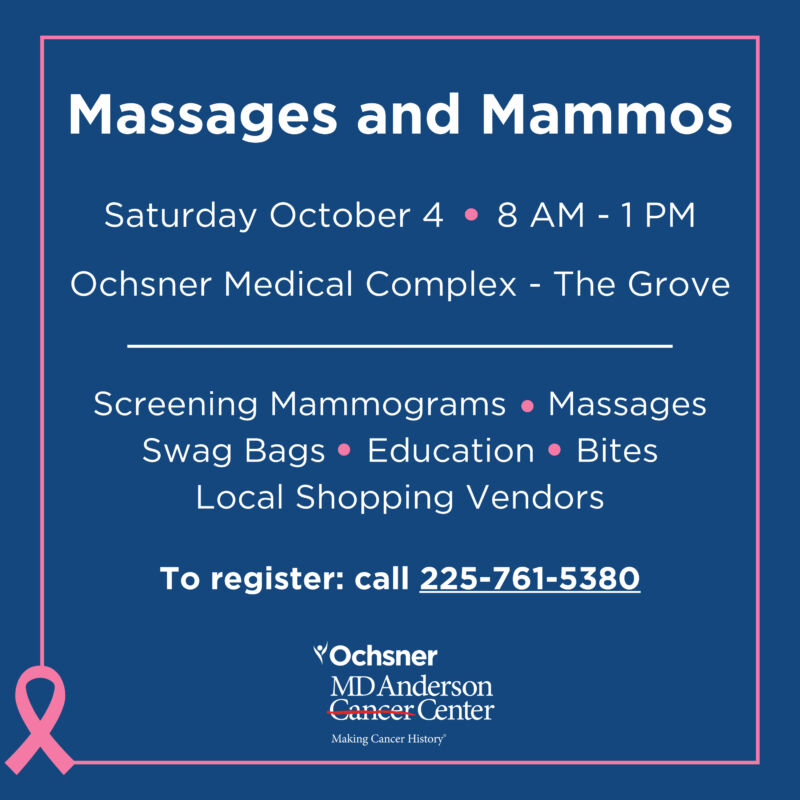 Massages and Mammos flyer