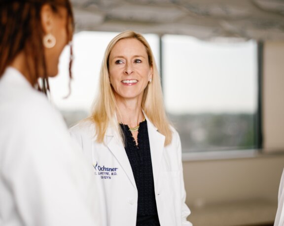 Lapeyre MD talking at Menopause Clinic at Ochsner Baptist