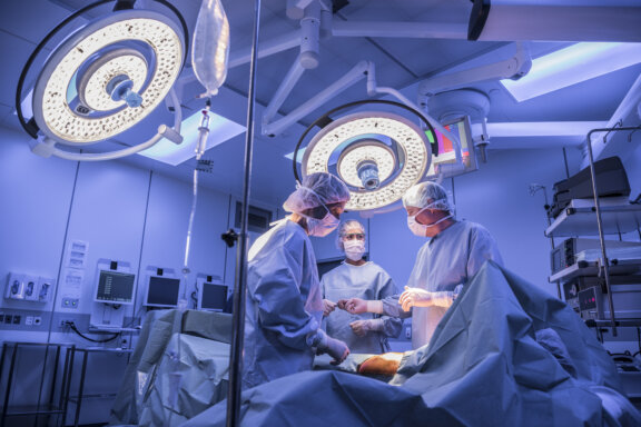 Doctors preparing for surgery