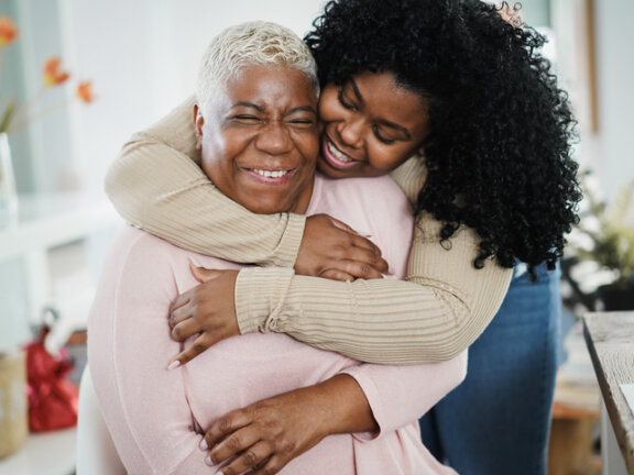 Colon and rectal surgery patient with her daughter