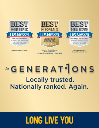 The only hospital ranked No. 1 for adults and kids in Louisiana - Ochsner Medical Center and Ochsner Children's Hospital (for mobile display)