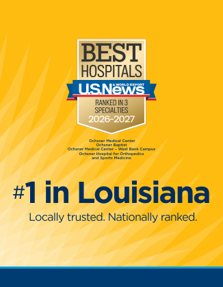 The only hospital ranked No. 1 for adults and kids in Louisiana - Ochsner Medical Center and Ochsner Children's Hospital (for mobile display)