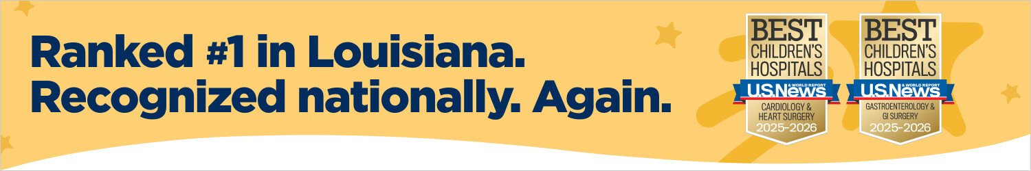 The only hospital ranked No. 1 for adults and kids in Louisiana - Ochsner Medical Center and Ochsner Children's Hospital